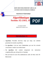 I Section: S2 (SMA, SMI) : Algorithmique