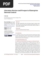 Literature Review and Prospect of Enterprise Internal Control