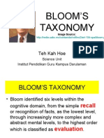 Bloom'S Taxonomy: Teh Kah Hoe