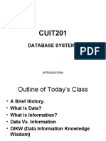 Lecture 1 - Introduction To Databases