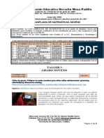 Taller 3 Cda Ampliada Matemáticas Grado 9