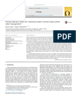 Seting Tolerance Limits For Statistical Project Control Using Earned Value Management