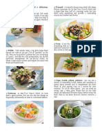 Presentation of Salad