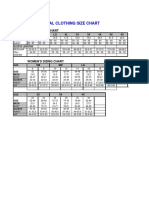 General Clothing Size Chart 282605 7