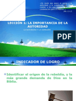 Lección 1 - La Importancia de La Autoridad