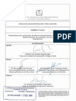 9220-b03-341 Procedimiento para La Actualizacion de Datos de Derechohabientes, Cambio de Unidad de Medicina Familiar, Consultorio o Turno.