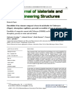 Durabilité D'un Ciment Composé À Base de Mâchefer de Tefereyre (Niger) : Absorption Capillaire, Porosité Accessible À L'eau Et Attaque Acide