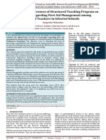 Evaluate The Effectiveness of Structured Teaching Program On Knowledge Regarding First Aid Management Among School Teachers in Selected Schools