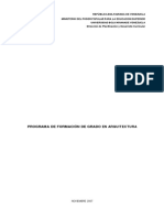 PENSUM Arquitectura y Programas Analiticos-2016-Noviembre