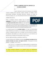 Diferencias Entre La Compañía Colectiva Limitada & La Sociedad Anónima