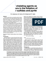 Use of Chelating Agents As Collectors in The Flotation of Copper Sulfides and Pyrite