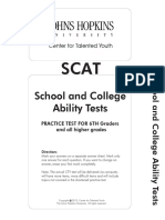 Practice Test For SCAT