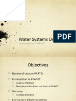 Water Systems Design: Introduction To US EPA-NET