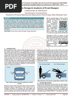 Review On Design and Analysis of Front Bumper