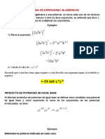 Unidad IX POTENCIACIÓN ALGEBRAICA