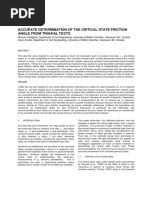 Accurate Determination of The Critical State Friction Angle From Triaxial Tests