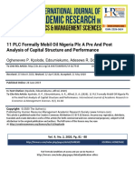 11 PLC Formally Mobil Oil Nigeria PLC A Pre and Post Analysis of Capital Structure and Performance