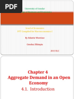 University of Gondar College of Business and Economics: Scool of Economics PPT Compiled For Macroeconomics I