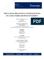 The World Order Carnegie Endowment - Transcript - THE G-20 IN 2050: POLICY CONSEQUENCES OF LONG-TERM GROWTH DYNAMICS