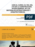 Semana 1 Introducción Al Curso. El Rol Del Arquitecto en La Construcción