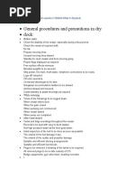 General Procedures and Precautions in Dry Dock:: Before Entry