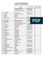 Daftar Hadir Reuni