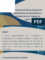 Aula 04 - Serviços Especializados em Engenharia de Segurança e em Medicina Do Trabalho - SESMT