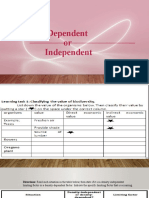 Dependent or Independent