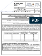 Examen Statistiques 2bac Eco 2020 Session Rattrapage Sujet