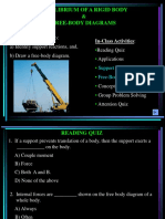 Equilibrium of A Rigid Body & Free-Body Diagrams: Today's Objectives