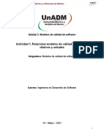 Actividad 1. Relacionar Modelos de Calidad de Software Clásicos y Actuales