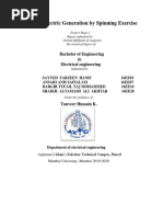 Electric Generation by Spinning Exercise: Bachelor of Engineering in Electrical Engineering