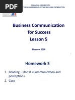 Business Communication For Success Lesson 5: Financial University Under The Government of The Russian Federation