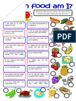 Which Food Am I Vocabulary Practice Information Gap Activities - 88756