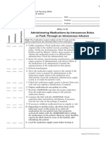 Administering Medications by Intravenous Bolus or Push Through An Intravenous Infusion