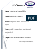 Sintesis Metodología para El Desarrollo Económico Local