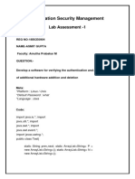 Information Security Management: Lab Assessment - 1