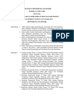 Permendagri No. 13 Th. 2007 Tentang Perlombaan Desa Dan Kelurahan