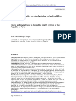 Equidad e Inversión en Salud