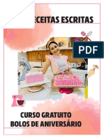 Receitas Escritas Bolos de Aniversário - Marrara Bortoloti