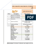 Comparativo Impresora Zebra