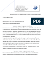 Determination of The Empirical Formula of Magnesium Oxide