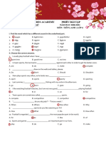 Trường Thcs Archimedes Academy Tổ Ngoại Ngữ Phiếu Bài Tập