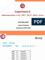 Experiment-5: Addressing Modes, CALL, RET, XLAT, Stack, Arrays