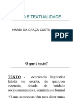 TEXTO E TEXTUALIDADE Revisado e Com Exercícios