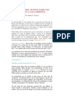 La Carta Del Apostol Pablo en Primera A Los Corintios