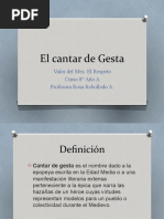 El Cantar de Gesta Actividad Jueves 11 de Nov. 8°A