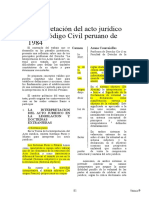 La Interpretación Del Acto Jurídico - Carmen Arana