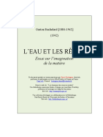 Bachelard, L'eau Et Les Reves