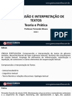 Compreensão E Interpretação de Textos Teoria e Prática: Professor Fernando Moura